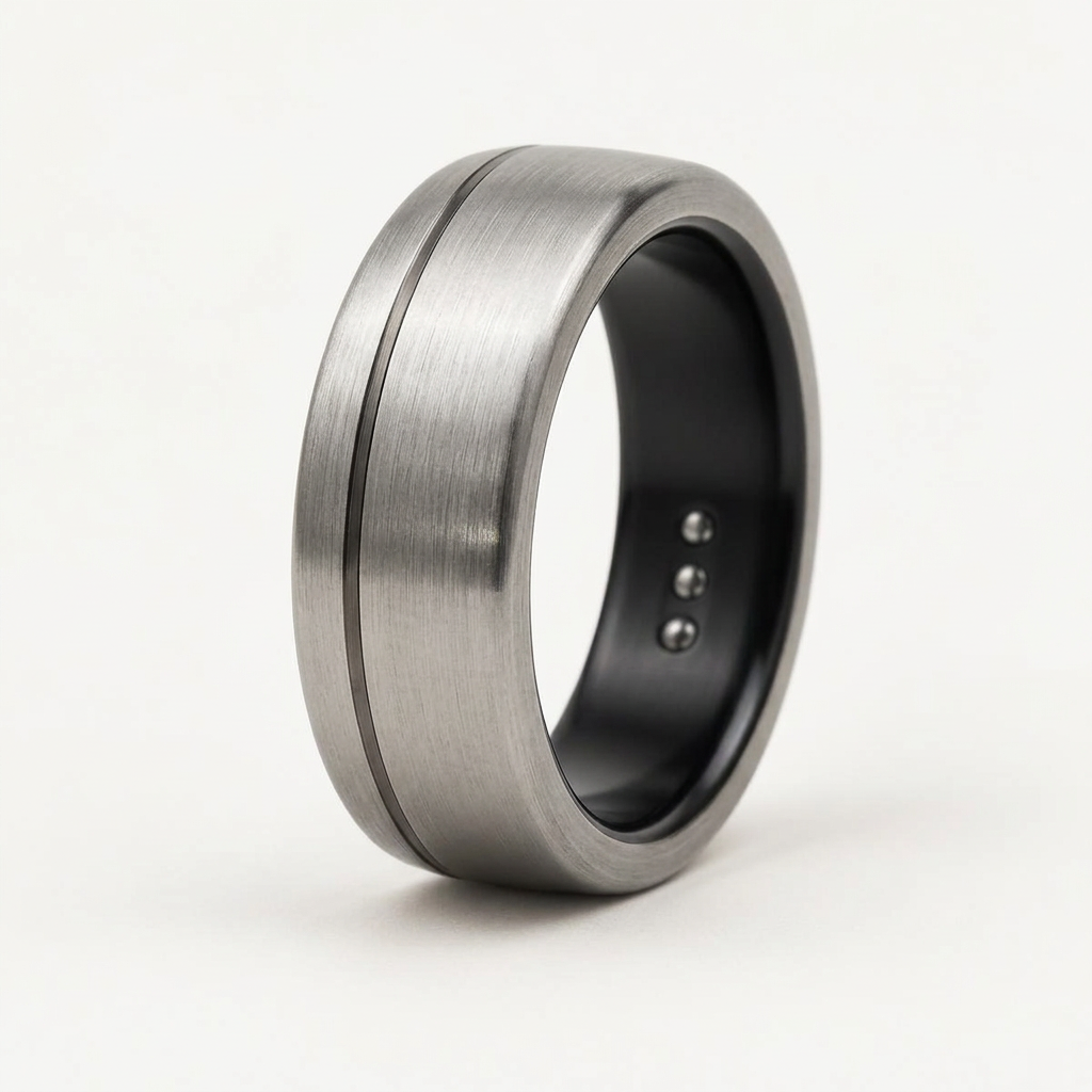 ARC Ring in Brushed titanium